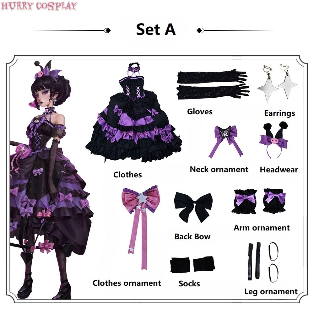 Game Cosplay,Identity V,Game Identity V Blood Queen Mary Purple Dress